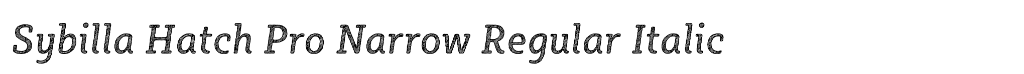 Sybilla Hatch Pro Narrow Regular Italic image